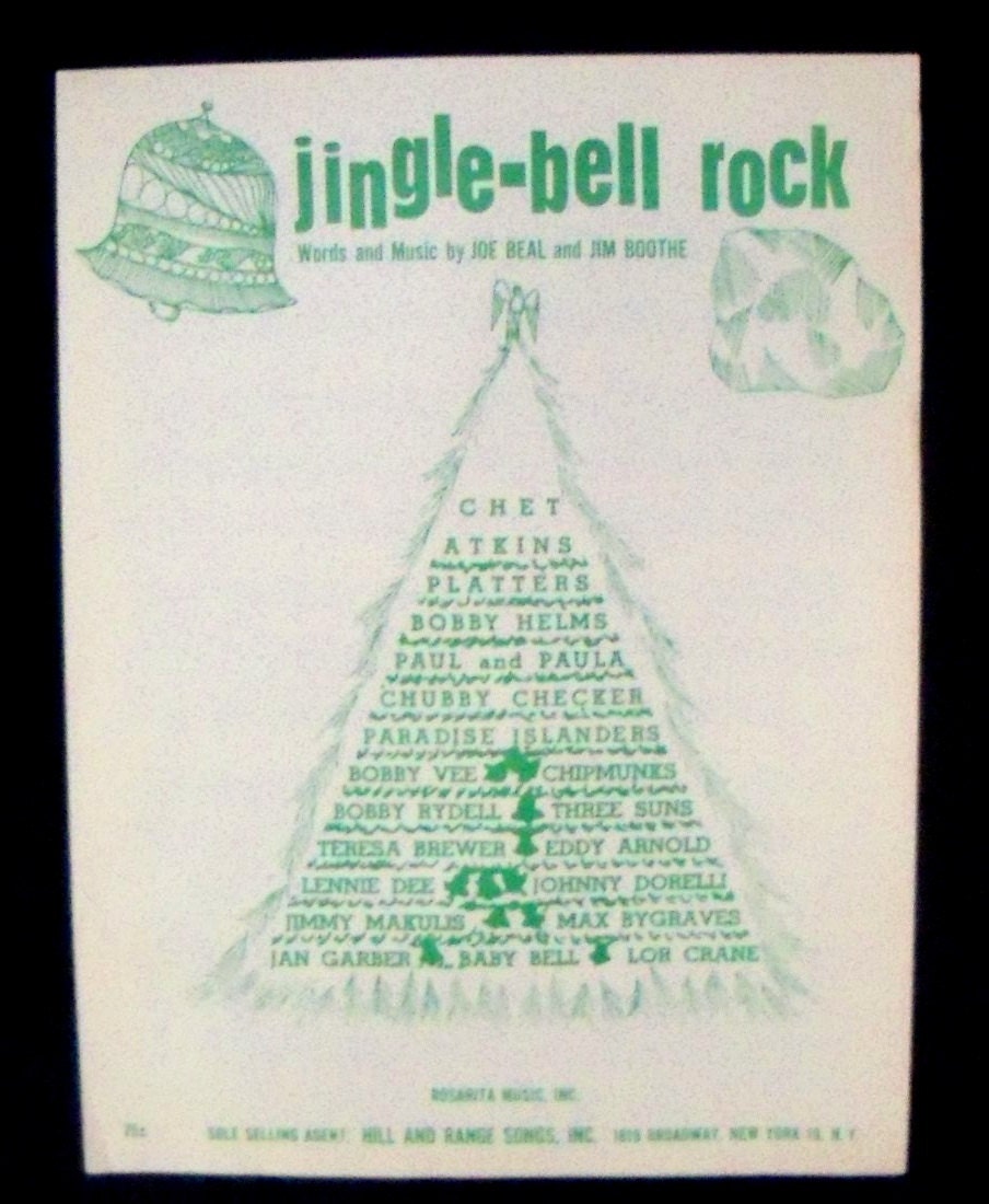 Jingle Bell Rock Sheet Music 1957 Lyrics and by OldPaperAndPages