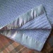 Crocheted Baby Blanket - Powder Blue with Sating Binding - Warm & Soft - Crochet Knit - Ready To Ship - Item no. PB2PB