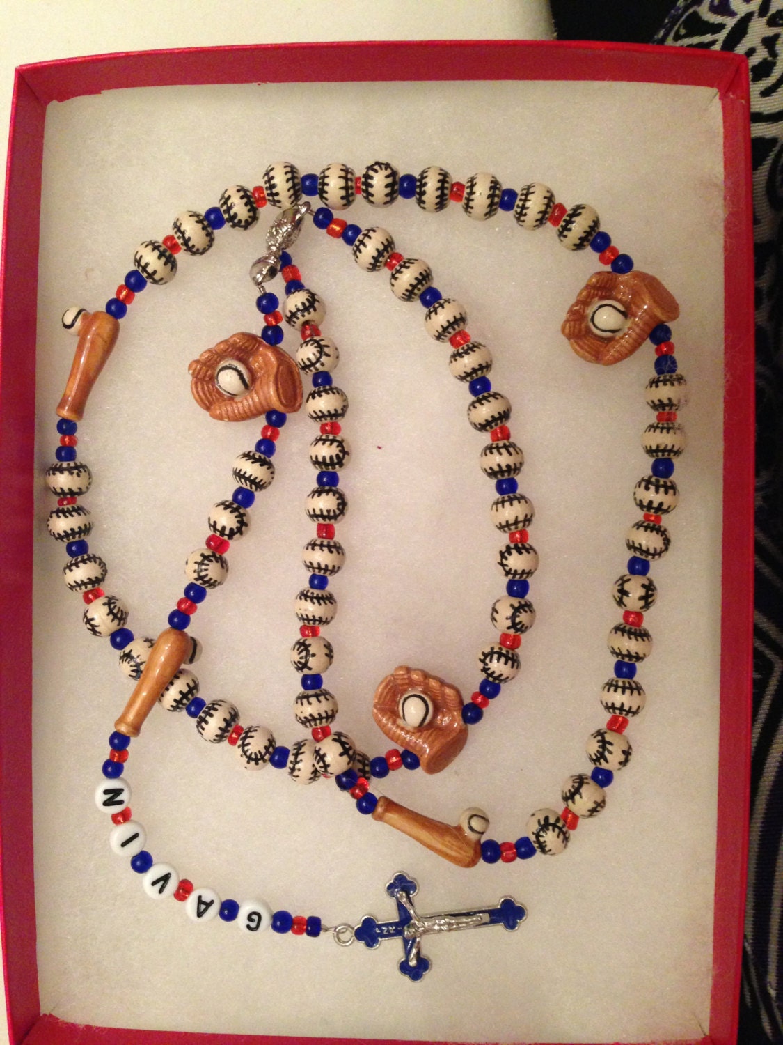 Custom Sports Themed Rosary BASEBALL Great FIRST COMMUNION