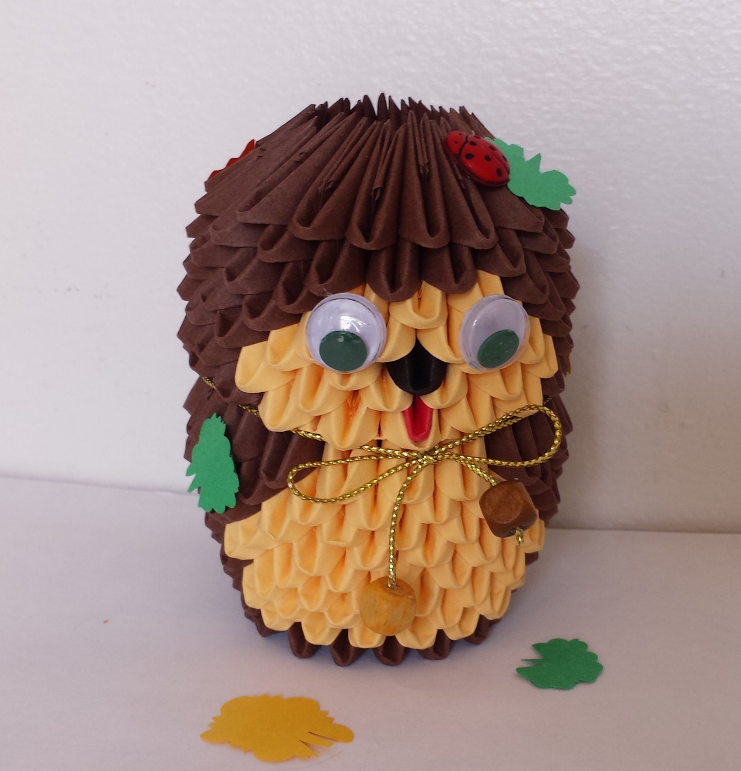 3D origami Hedgehog