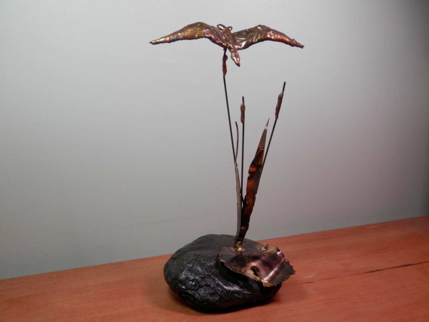 10 Tall Avant Garde Kinetic Art Bird Flying Sculpture By 2lewa