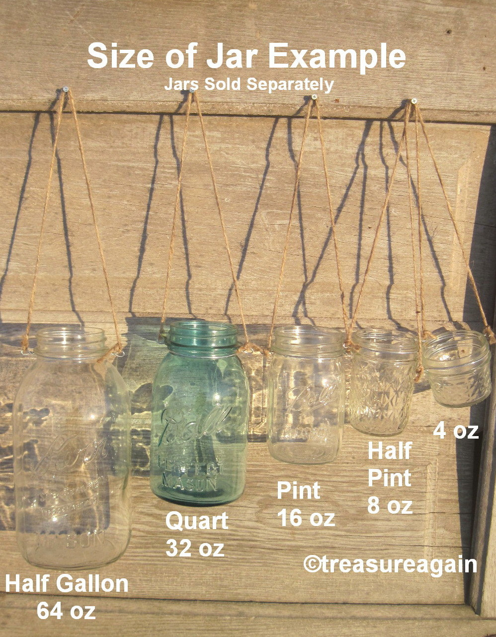 Twine Mason Jar Hanger DIY Wedding Lights Country Rustic Mason