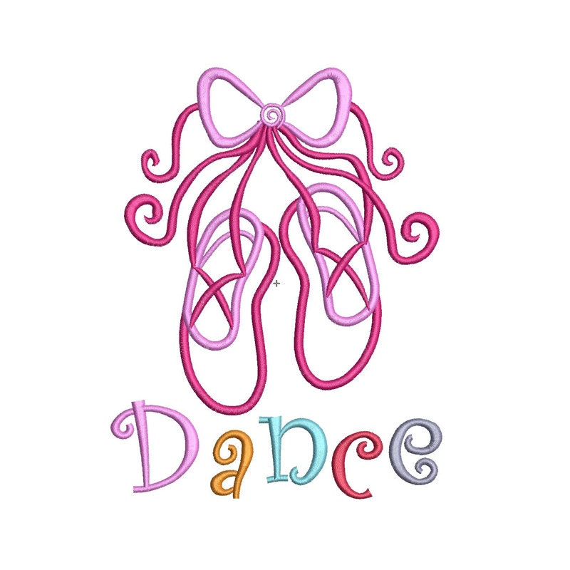 DANCE Applique Design Instant Download by mysewcuteboutique