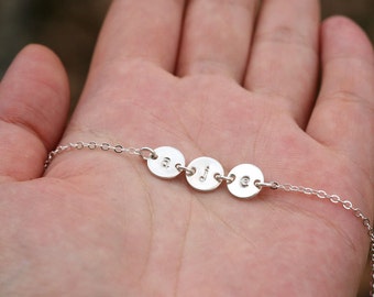Tiny Initial charm Necklace,initial necklace,Sterling silver monogram necklace,Family initial necklace,mother gift,Grandma gift,sisters gift