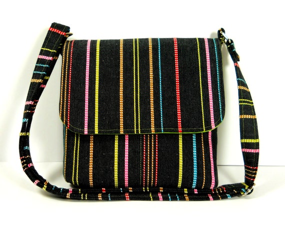 Small Crossbody Messenger Purse Fabric Handbag Hip Purse