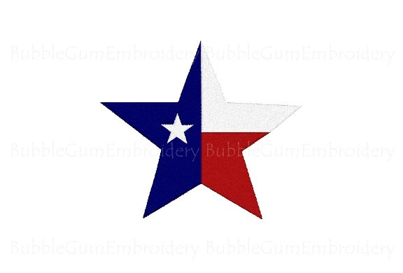 pes texas star embroidery design large