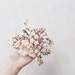 rustic love hair wreath (ivory) / bridal rose headband, wedding headpiece, flower crown, vintage inspired, peach, dainty small ribbon tie.
