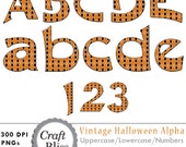50% Off Sale Vintage Halloween Alphabet And Numbers Commercial Use Halloween Alpha 300 DPI PNG Scrapbook Party Invitation Craft Supplies Il_170x135