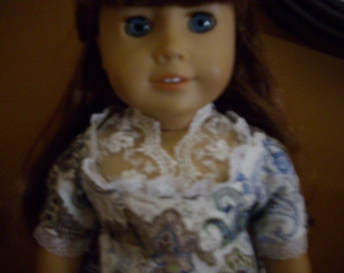 Regency style long dress fits 18" dolls