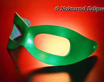 Green Riddler Leather Mask Batman Gotham Superhero Villain Comic Con Cosplay Halloween Masquerade Costume UNISEX - Available in ANY Color