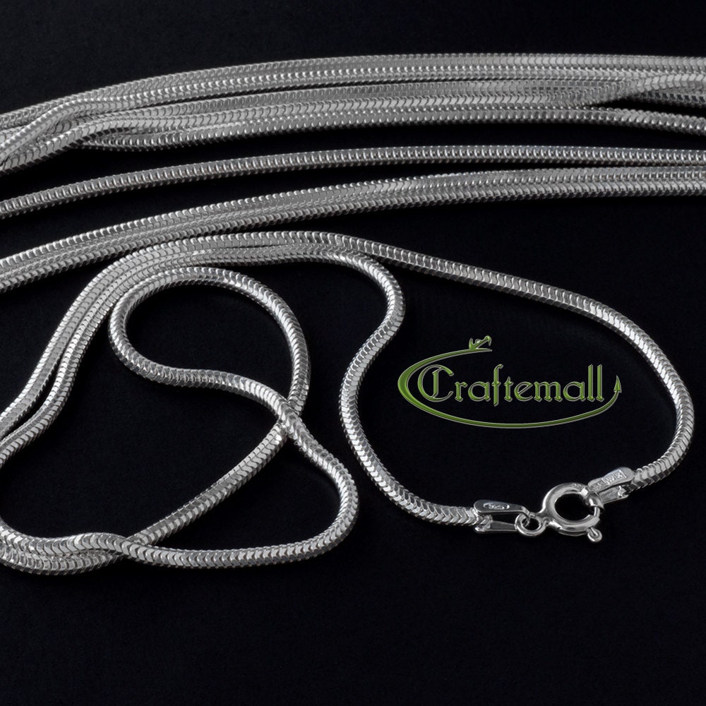 16 Sterling silver chain seamless snake chain 1.9mm