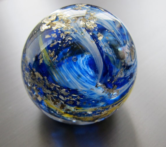 Items similar to Glass Earth Paperweight on Etsy