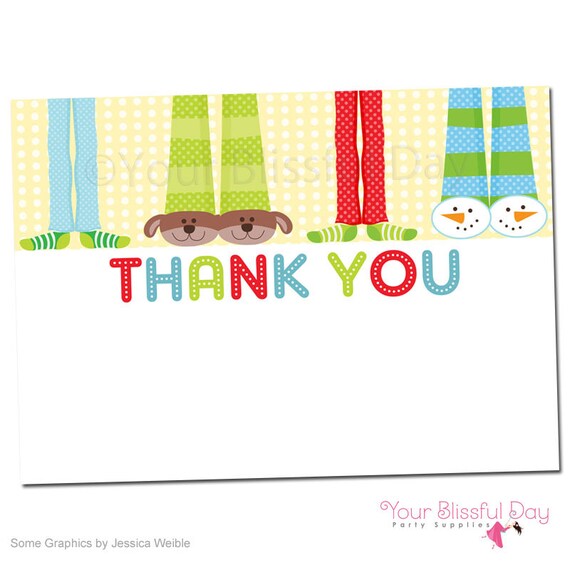 PRINTABLE Boy Pajama Party Thank You Cards Il_570xn