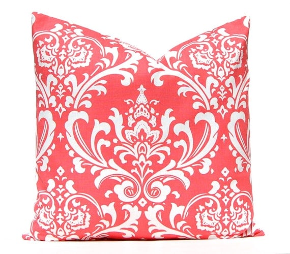 Pillow Covers Beach Decor Coral Pillow by CompanyTwentySix on Etsy