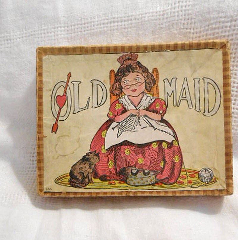 giant vintage old maid card game