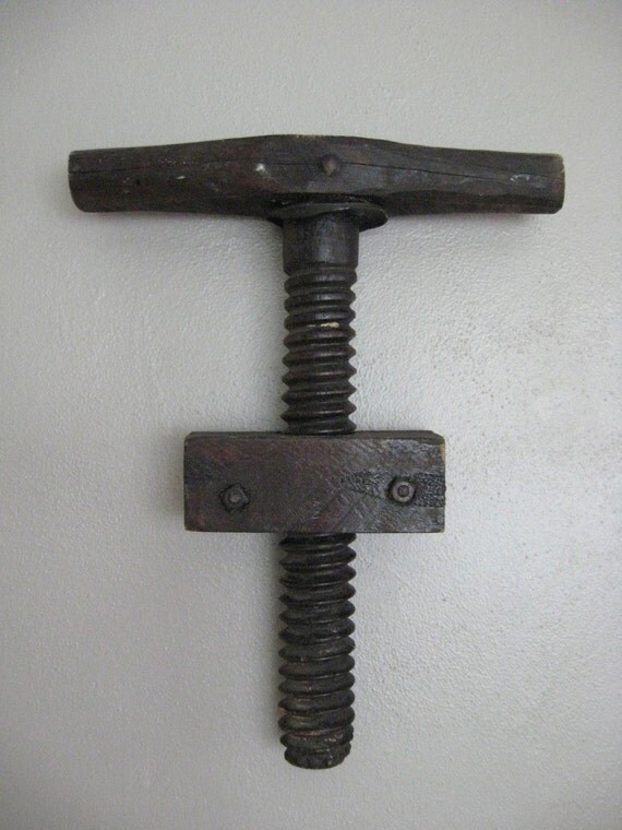 Industrial Wooden Screw Press / Wine Press / by InspiredSalvage