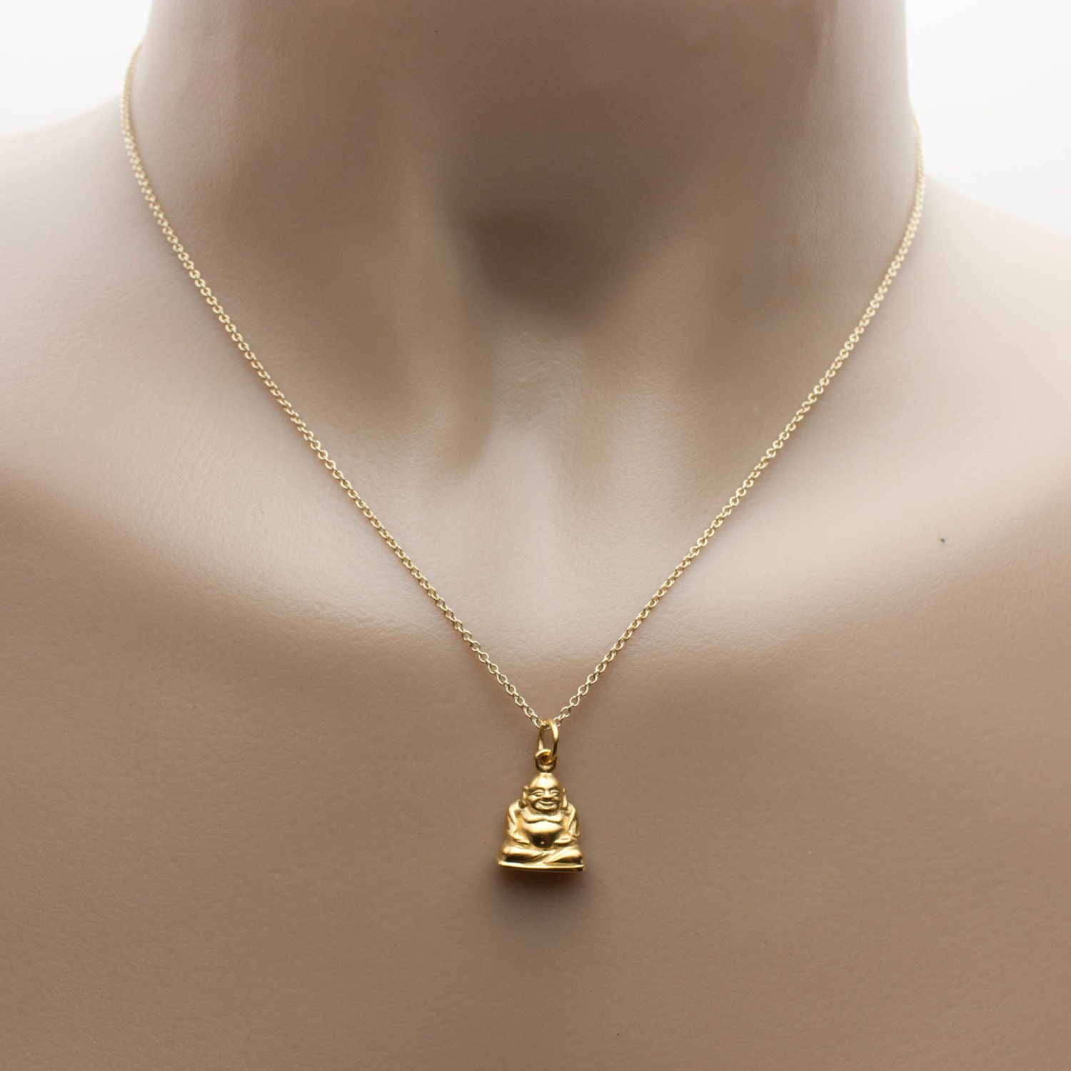 Real gold buddha necklace Clearance