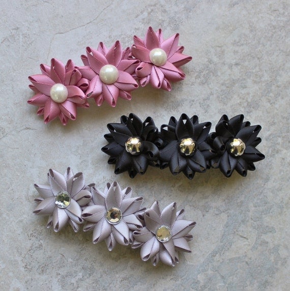 Hair Barrette for Fine Hair Barrettes Thin by PetalPerceptions