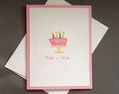 Girl Birthday Card Pink Birthday Card Cake Birthday Card Birthday Card Pack Happy Birthday Card