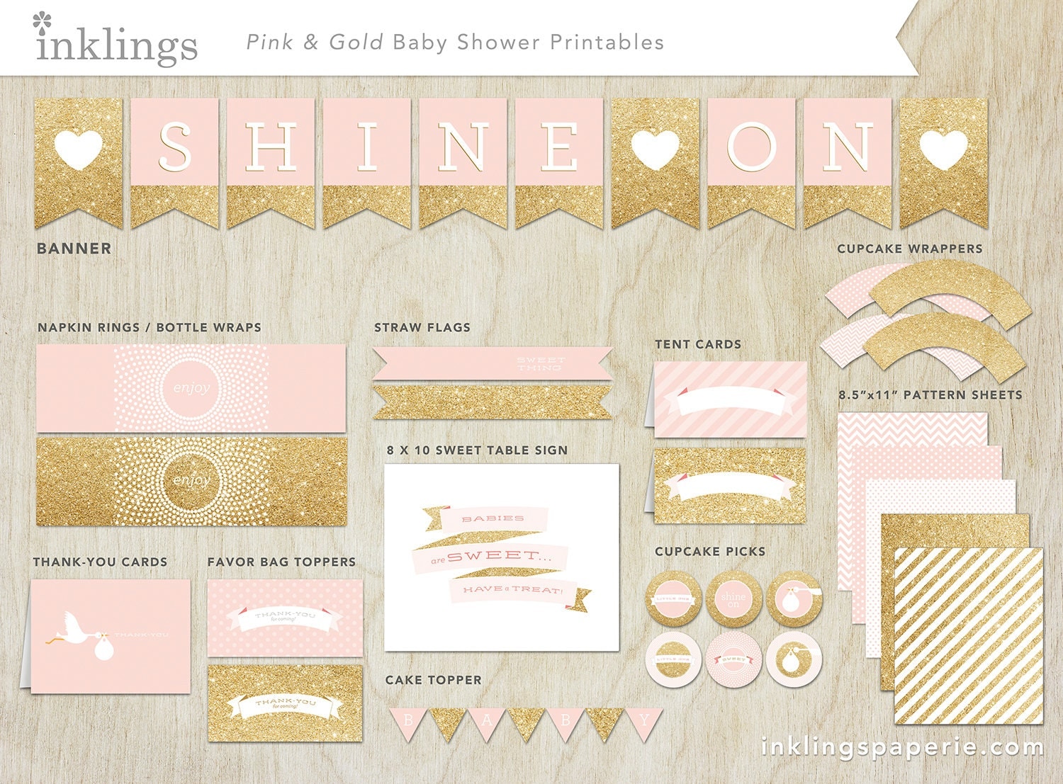 Printable Decorations // Baby Shower or First Birthday