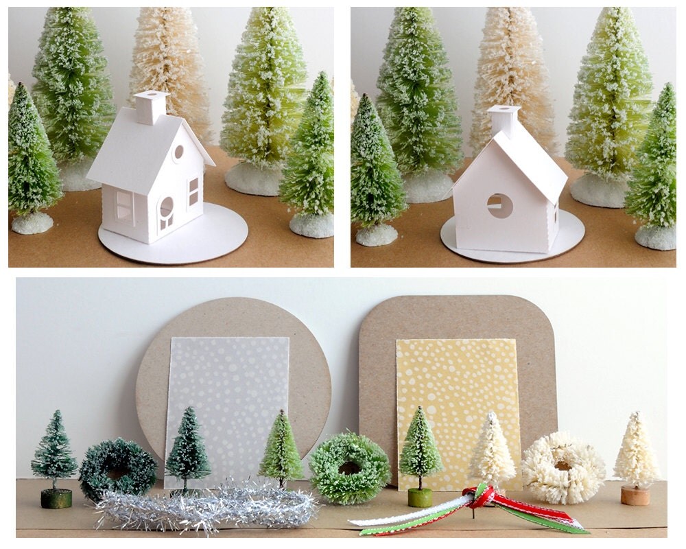 Putz House Ornament DIY Kit Christmas Decoration Cottage