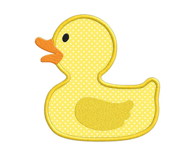 Rubber Ducky Duck Individual Applique Machine Embroidery 9809