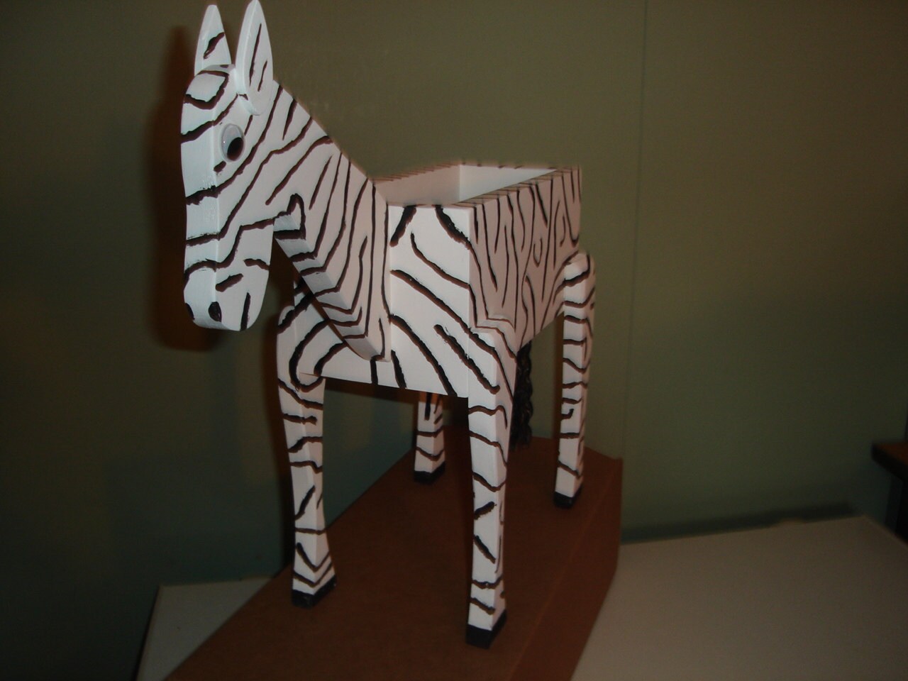 Standing zebra box. Made to order. Colors will be by SSCElkhart