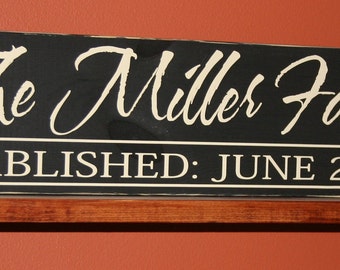 Personalized name Family Established Wood Sign- Vinyl Lettering wall words graphics Home decor itswritteninvinyl