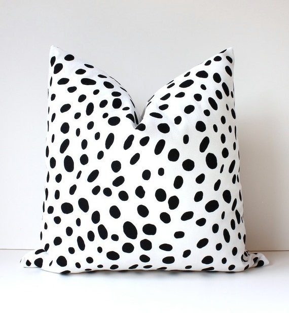 Spotted Black & White Decorative Designer Pillow Cover Accent