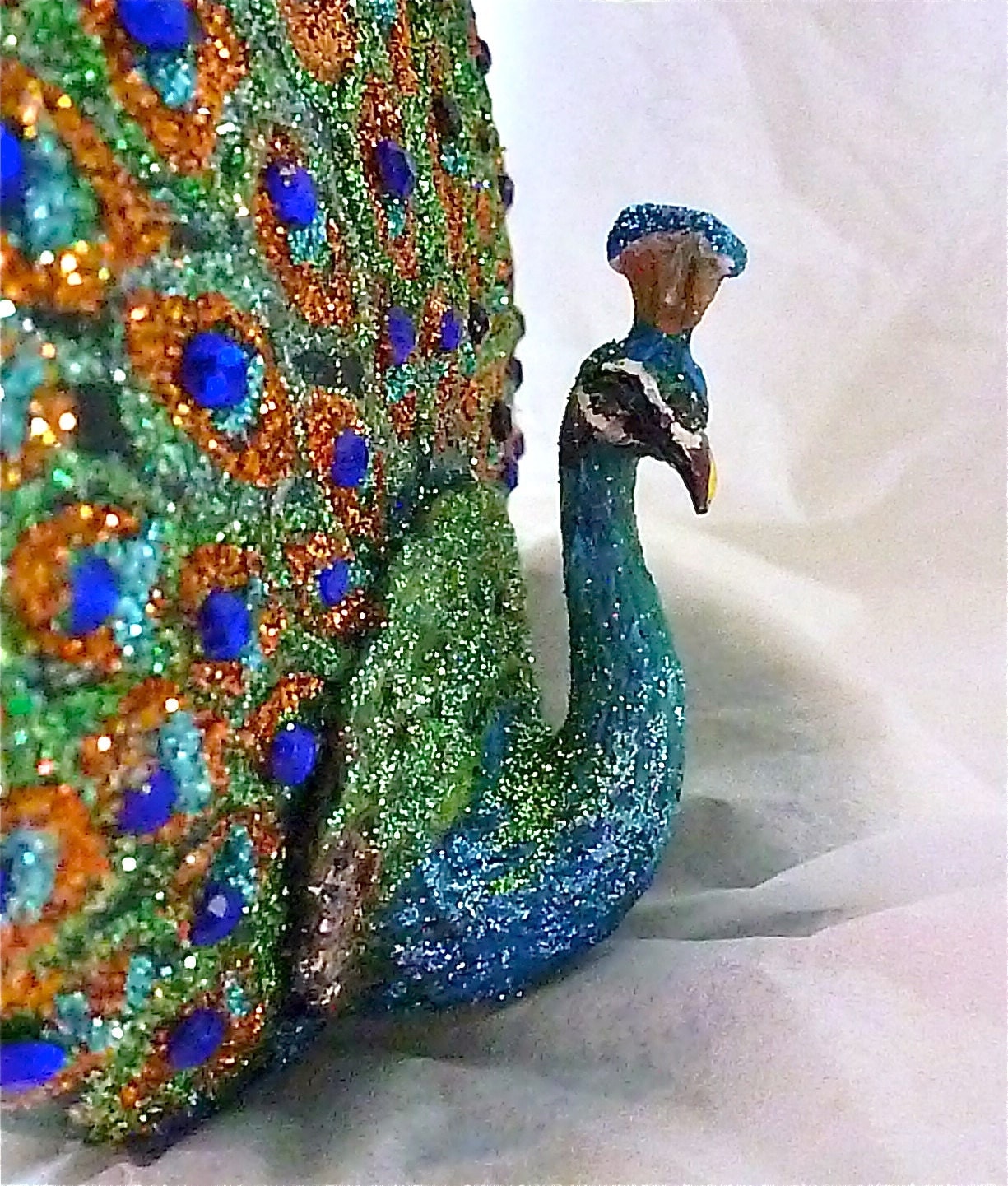 Peacock Hand Painted Ornament