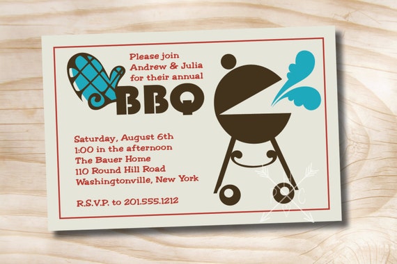 Invitation Anniversaire Barbecue