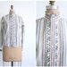 striped poplin ladies blouse - high ruffled collar blouse / Ms. Sero - vintage 80s preppy striped shirt / 70s pastel striped blouse