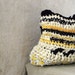Summer time upcycled rag crochet hand bag yellow black bag