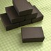Matte Chocolate Brown Jewelry Boxes Cotton Filled 100% Recycled High Quality 2.5 x 1.75 x 15/16 inch - 10 Small