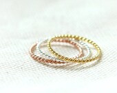 Sterling silver Twist Ring / choose your color, silver, gold and pink gold