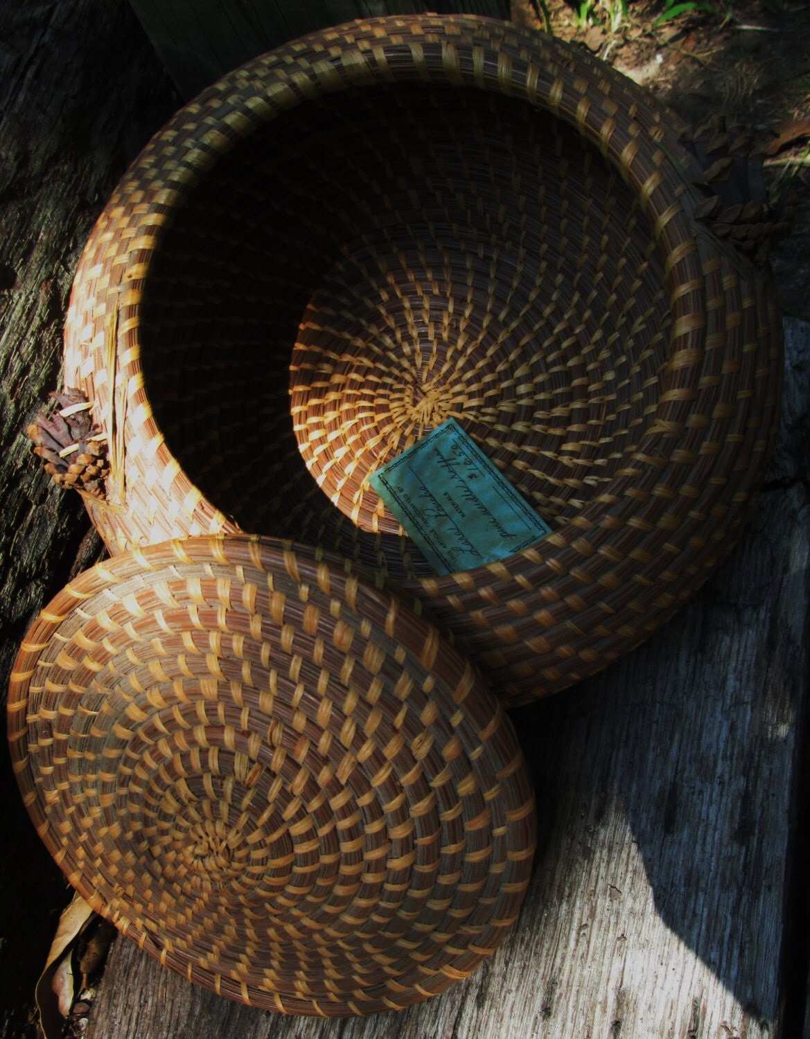 Vintage AlabamaCoushatta Indian Basket made by Lara Poncho.