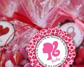 Personalized Valentine Barbie Girl Party Favor Tag - DIY Valentine Printable PDF File Download Il_170x135