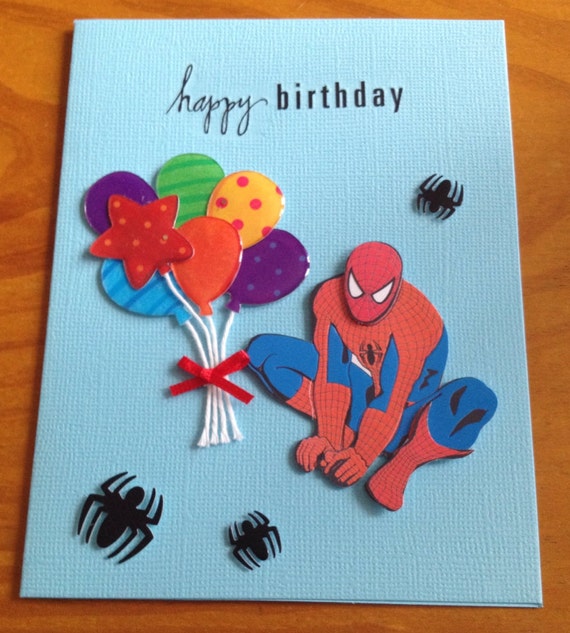 spiderman birthday card