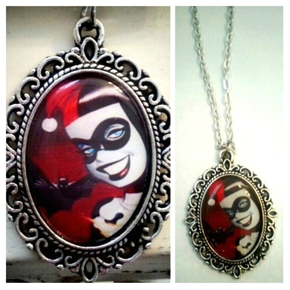 Items similar to Harley Quinn Necklace , harley Quinn Pendant Necklace