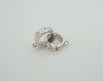 F-458. Original Rhodium Plated, Infinity, 'LOVE' Connector