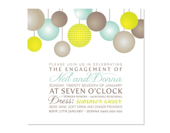 Printable Engagement Invitation - Light of My Life Il_570xn