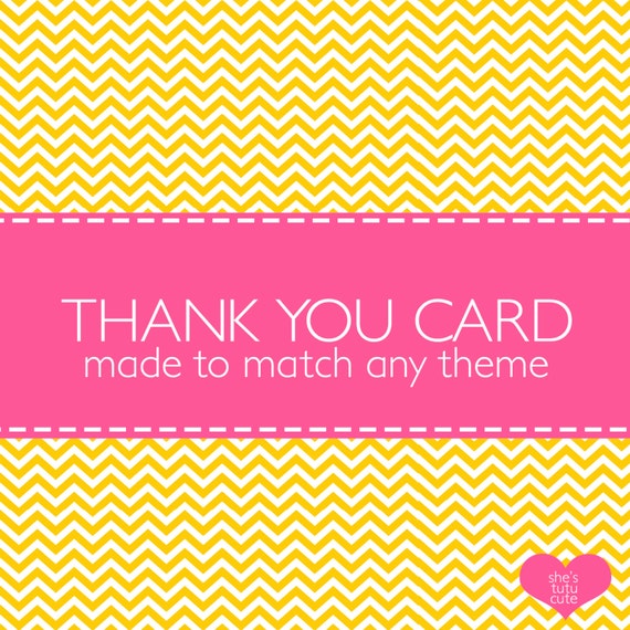 Matching Thank You Card Digital File YOU-PRINT Il_570xn