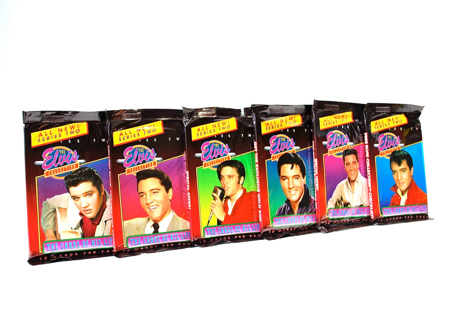 6 Elvis Collection Trading Card Packs 1992