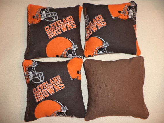 Cornhole bags Cleveland Browns 4 corn hole bean bags ACA