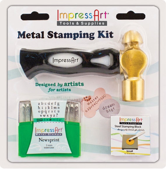 ImpressArt Metal Design Stamping KIT Set Newsprint 3mm