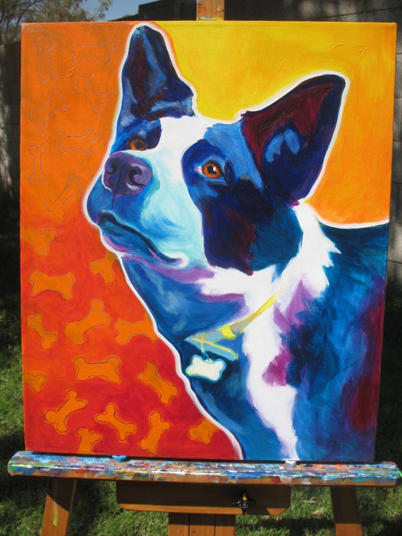 Heeler Australian Cattle Dog Art Dog Art DawgArt Heeler
