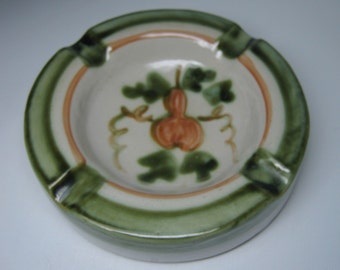 vintage JOHN B TAYLOR ashtray with a pear decoration louisville stoneware