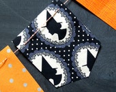 Witch Silhouette Halloween Bunting with Metallic Silver Polka Dots Il_170x135
