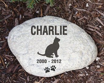 Personalized Cat Memorial Garden Stone, pet, memorial, kitten, pet memorial, outdoor, memorial gift, home decor, garden decor -gfyL688714