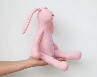 Stuffed bunny doll cute soft Easter bunny rabbit hare softie plush bunny spring summer pink rabbit toy gift for baby shower